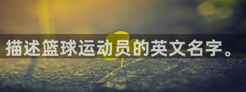 米兰体育官方正版app科技：描述篮球运动员的英文名字
